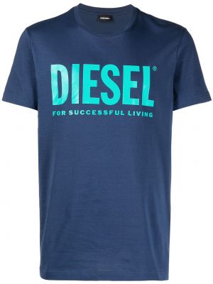 Camiseta con estampado Diesel azul