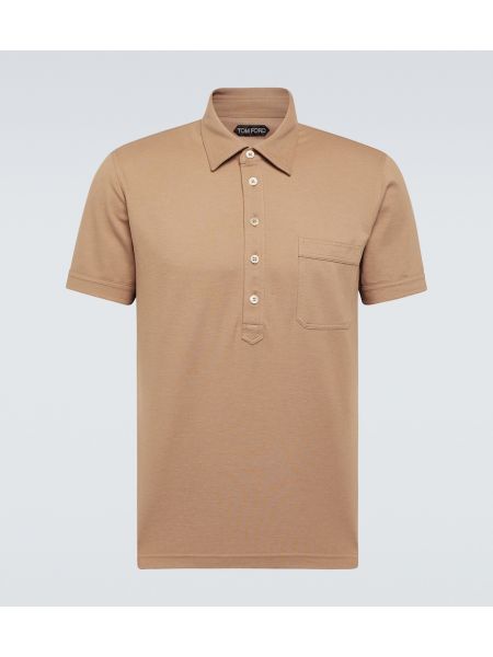 Seiden poloshirt aus baumwoll Tom Ford braun