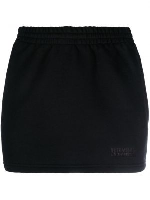 Bavlněné mini sukně Vetements černé