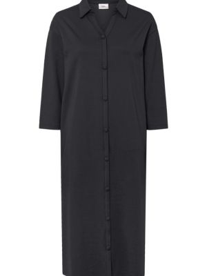 Хлопковое платье-рубашка Bpc Bonprix Collection черное