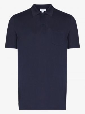 Polo marškinėliai Sunspel mėlyna