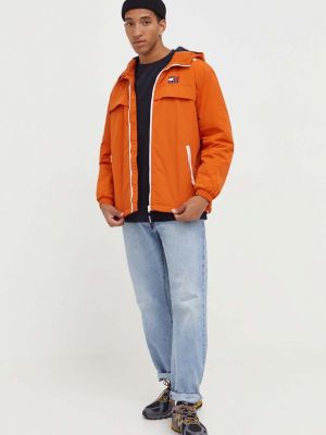 Denim jakna Tommy Jeans oranžna