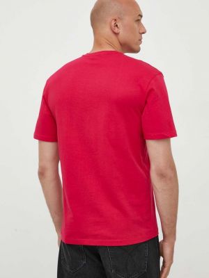 Bavlněné tričko s aplikacemi United Colors Of Benetton růžové