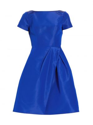 Коктейльное платье Icon из шелкового фая Carolina Herrera, кобальтовый