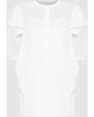 Блузка з оборками Twin-set, біла