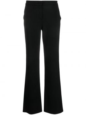 Vlněné rovné kalhoty Giorgio Armani černé