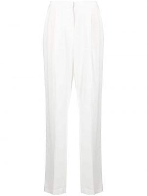 Pantalon droit plissé Emporio Armani blanc