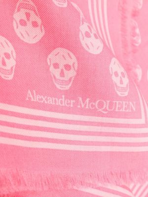 Echarpe à imprimé Alexander Mcqueen rose
