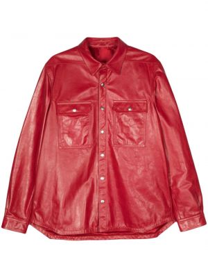 Kožna jakna Rick Owens crvena