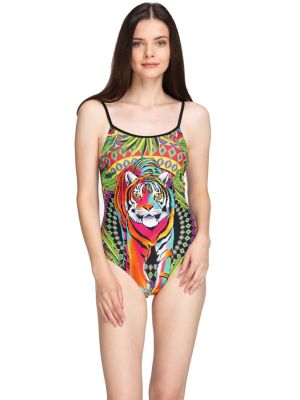 Bikini s tigrastim vzorcem Dagi črna