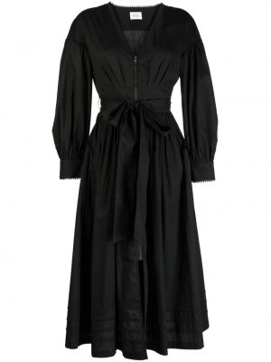 Βαμβακερή μίντι φόρεμα Marchesa Rosa μαύρο