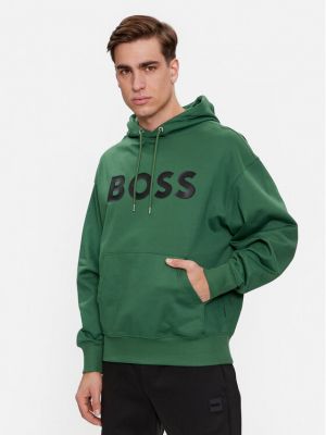 Oversized pulóver Boss zöld