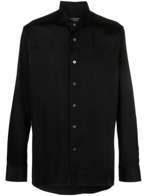 Bavlněná košile Corneliani černá