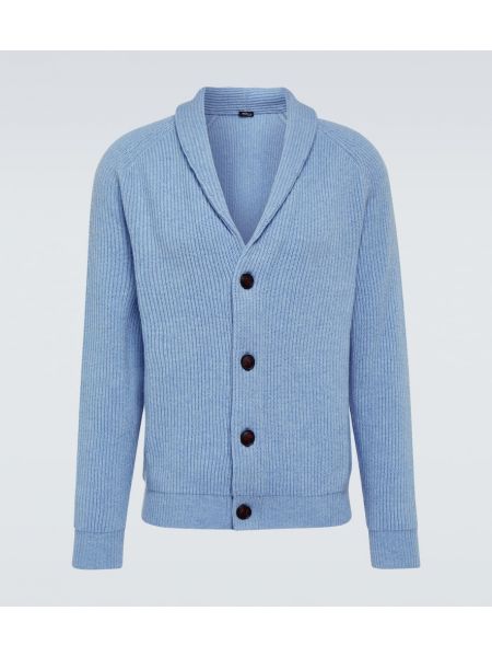 Cashmere strikkegenser Kiton blå