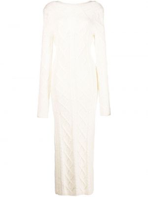 Плетена макси рокля Remain бяло