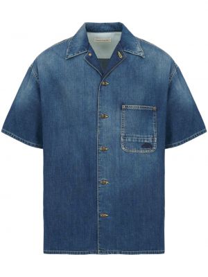 Džinsiniai marškiniai Alexander Mcqueen mėlyna