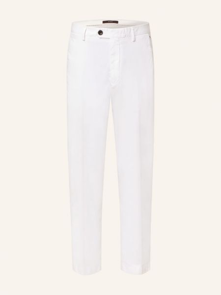 Obcisłe spodnie slim fit Windsor białe