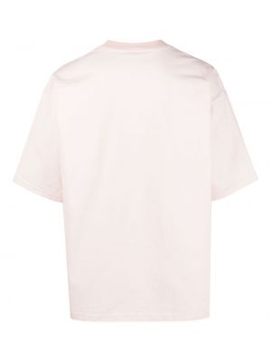 T-shirt en coton avec manches courtes Auralee rose