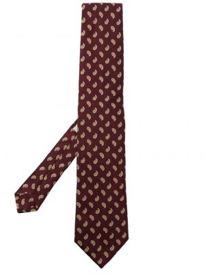 Paisley mintás selyem nyakkendő nyomtatás Etro piros