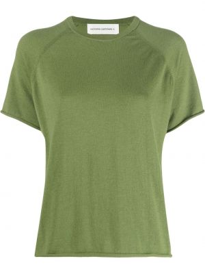 Tricou din cașmir tricotate Extreme Cashmere verde