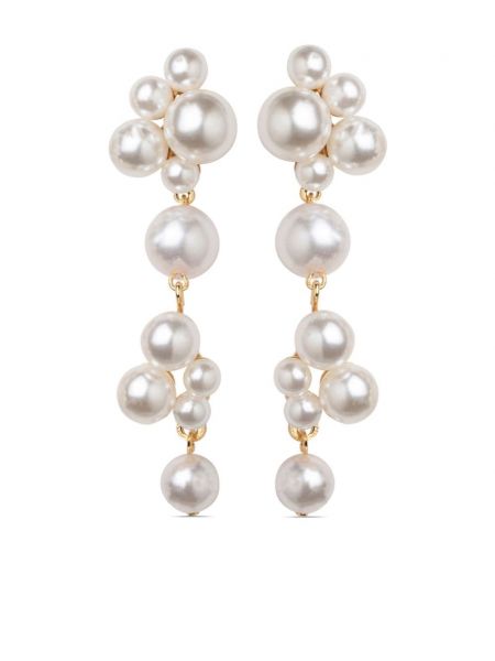 Boucles d'oreilles avec perles Jennifer Behr blanc
