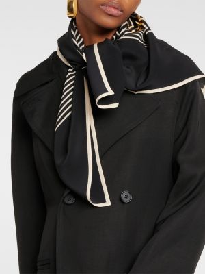 Шелковый шарф с принтом TotÊme черный