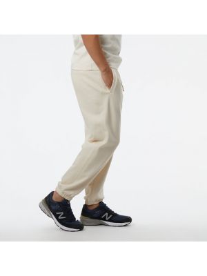 Pantalon de sport en coton New Balance beige