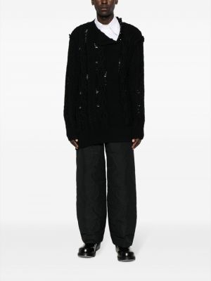 Sweter z wełny merino Simone Rocha czarny