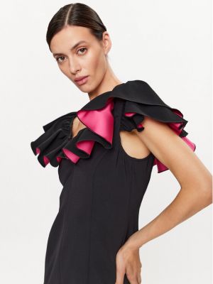 Коктейлна рокля slim от креп Pinko черно