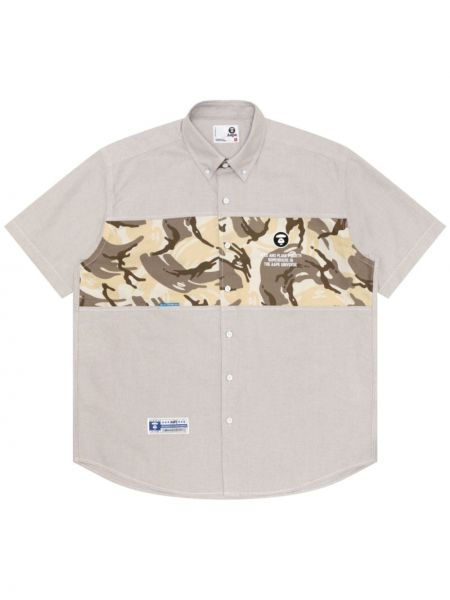 Hemd aus baumwoll mit camouflage-print Aape By *a Bathing Ape® beige