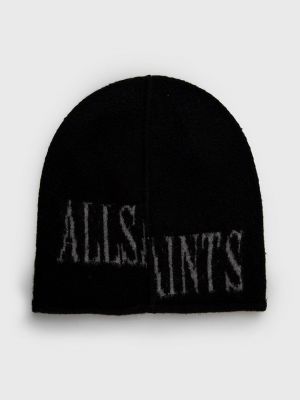 Вълнена шапка Allsaints черно