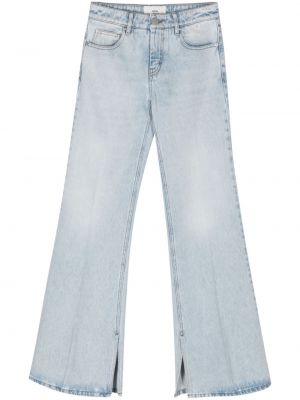 Bavlněné zvonové džíny Ami Paris modré