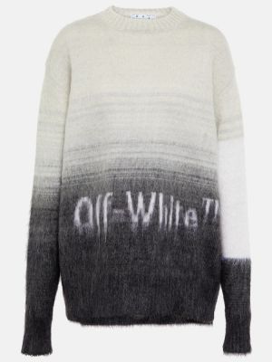 Mohérový sveter Off-white biela