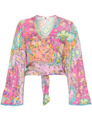 Bluza s printom s paisley uzorkom Twinset ružičasta