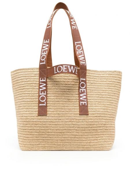 Nákupná taška Loewe béžová