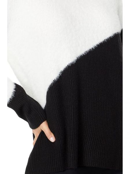 Асимметричный длинный свитер с длинным рукавом Vince Camuto черный