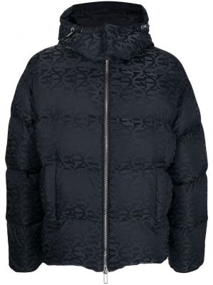 Trykt lang jakke Emporio Armani svart