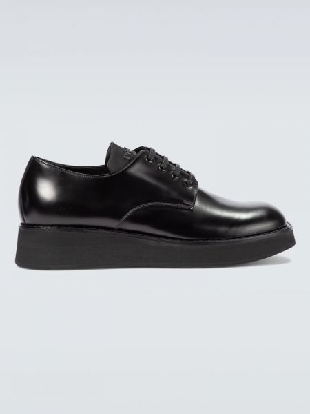 Pantofi derby din piele cu platformă Prada negru