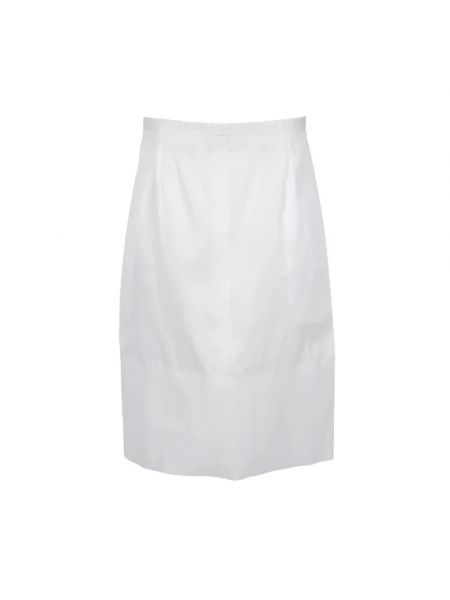 Spódnica bawełniana retro Celine Vintage biała