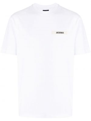 Kokvilnas t-krekls Jacquemus balts