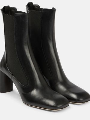 Kožené chelsea boots Victoria Beckham černé