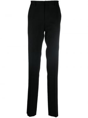 Vlnené rovné nohavice Lanvin čierna