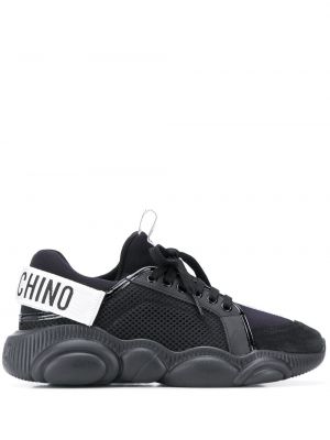 Sneakers con lacci Moschino nero