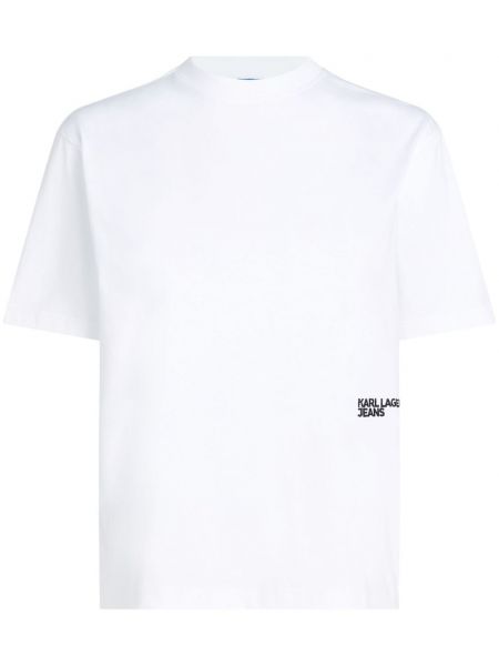 Majica s printom Karl Lagerfeld Jeans bijela