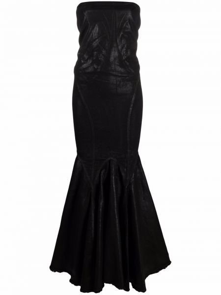 Прилепнала вечерна рокля Rick Owens черно
