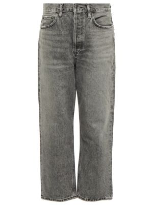 Bavlněné straight fit džíny s vysokým pasem Agolde
