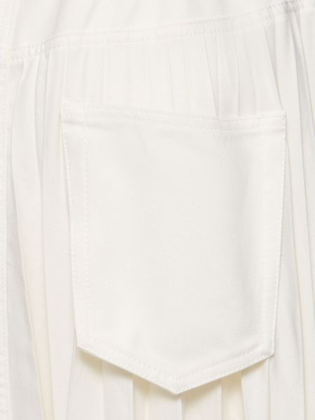 Plisuotas džinsinis sijonas Sacai balta