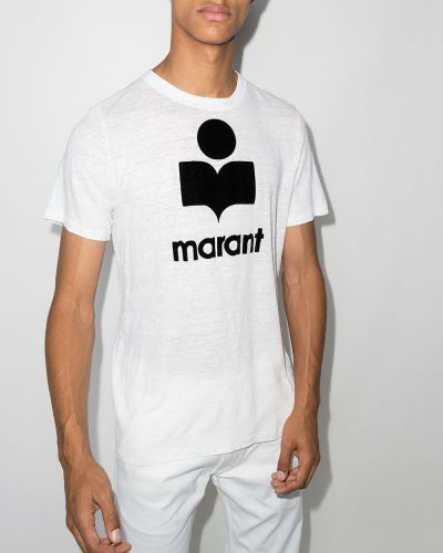 Raštuotas lininis marškinėliai Marant
