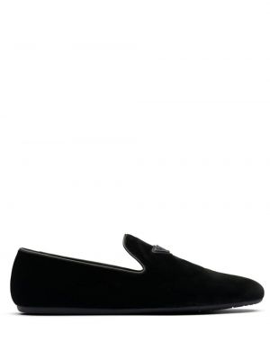 Loafers en velours Prada noir