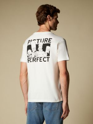 Хлопковая футболка с круглым вырезом J. Hart & Bros белая